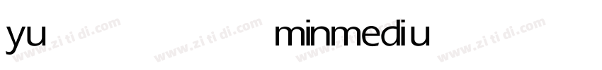 yumin medium字体转换